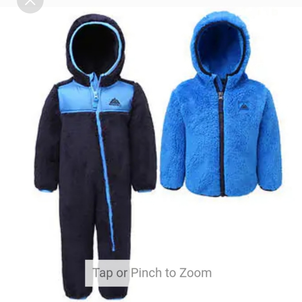 Snozu Infant 2-piece Fleece Set, Blue nwt 18m